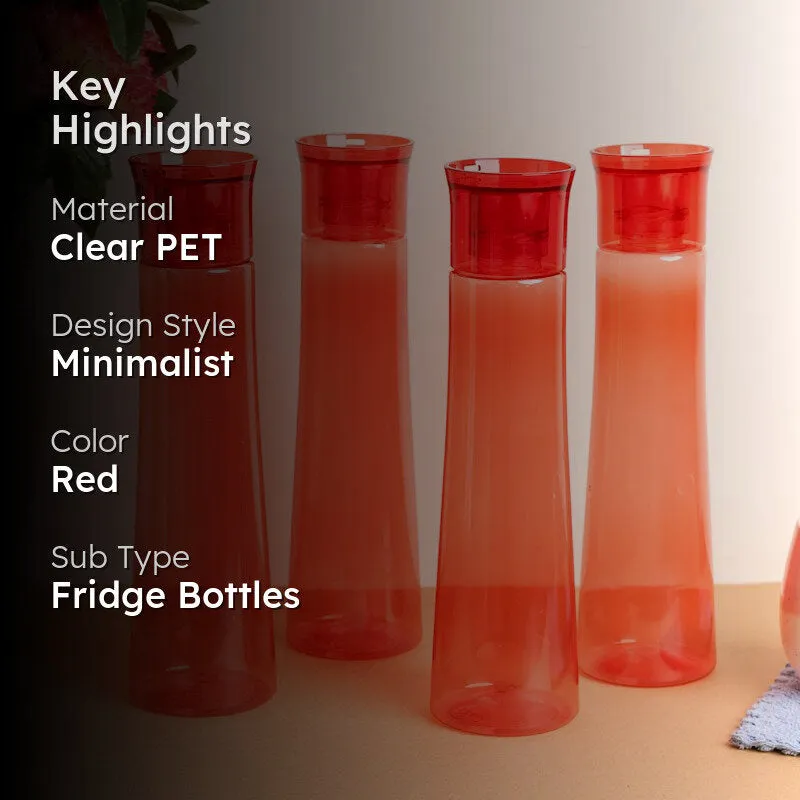 AquaMist Red Clear PET Bottle (1000 mL Each) - Set Of Four media 2