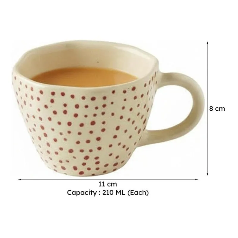 Little Ceramic Tea Cup (210 mL Each) -  Set of Four media 8