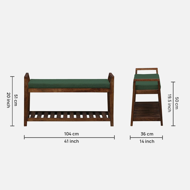 Drift Mango Wood Shoe Rack - Green media 10