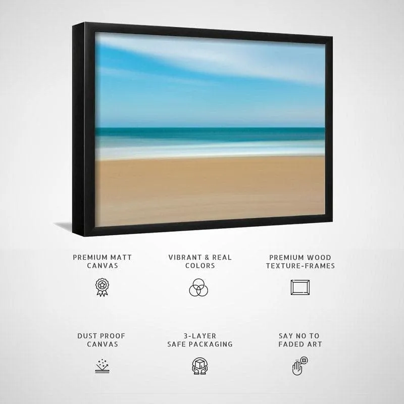 Beach Pan Canvas Wall Painting - Black Frame media 5