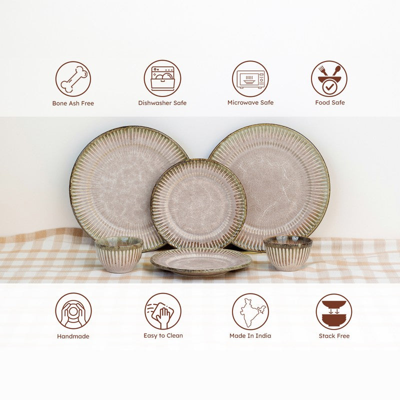 Urban Vibe Pink Ceramic Dinner Set - 12 Piece Set media 6