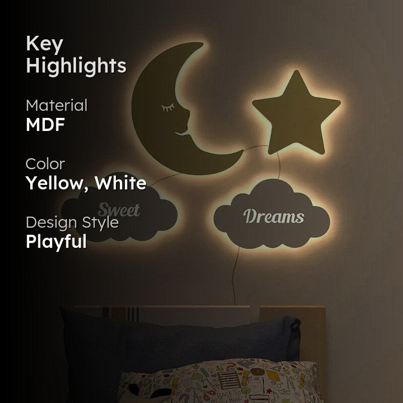 Sweet Dreams LED Stripe MDF Wall Lamp media 2