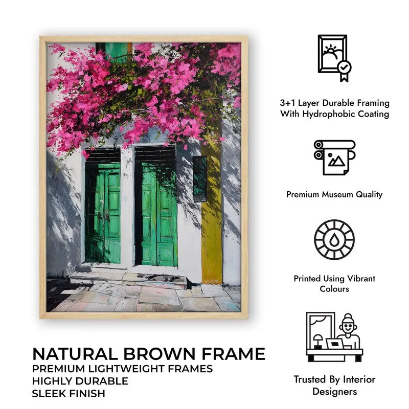 Maison Flora Canvas Wall Painting - Brown Frame media 10