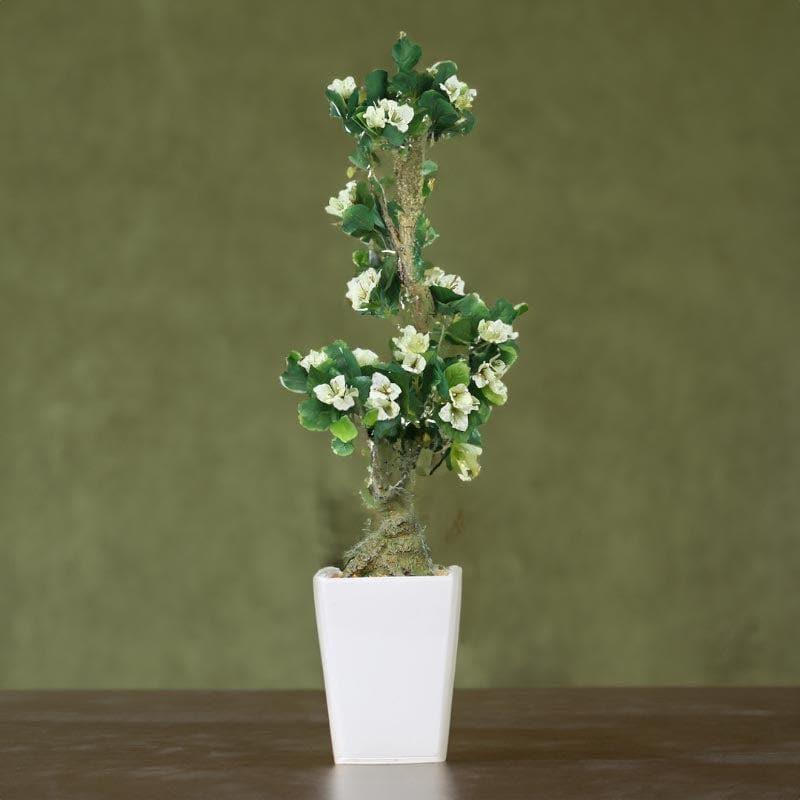 Tall Faux Bougainvillea Bonsai (59 cms) - White media 2