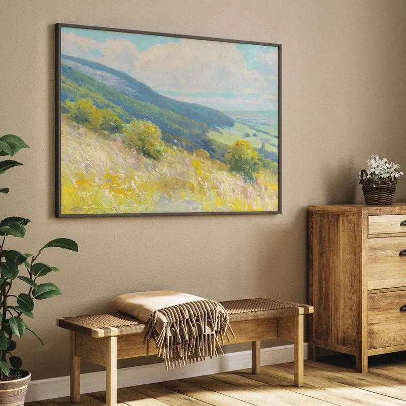 Sping Charm Landscape Canvas Wall Painting - Black Frame media 5