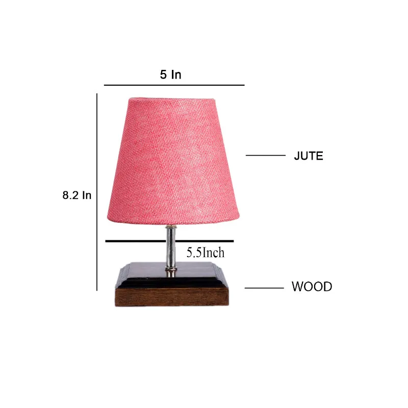 Niksha Jute Table Lamp - Pink,Brown media 5