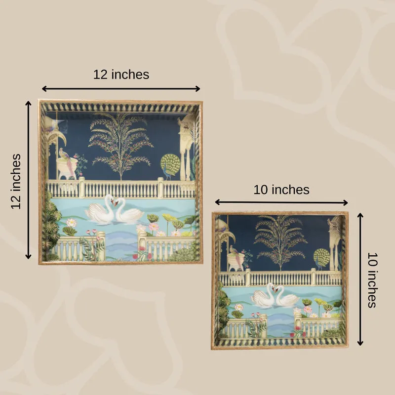 Rajhans Square Serving Tray - Set Of Two media 7