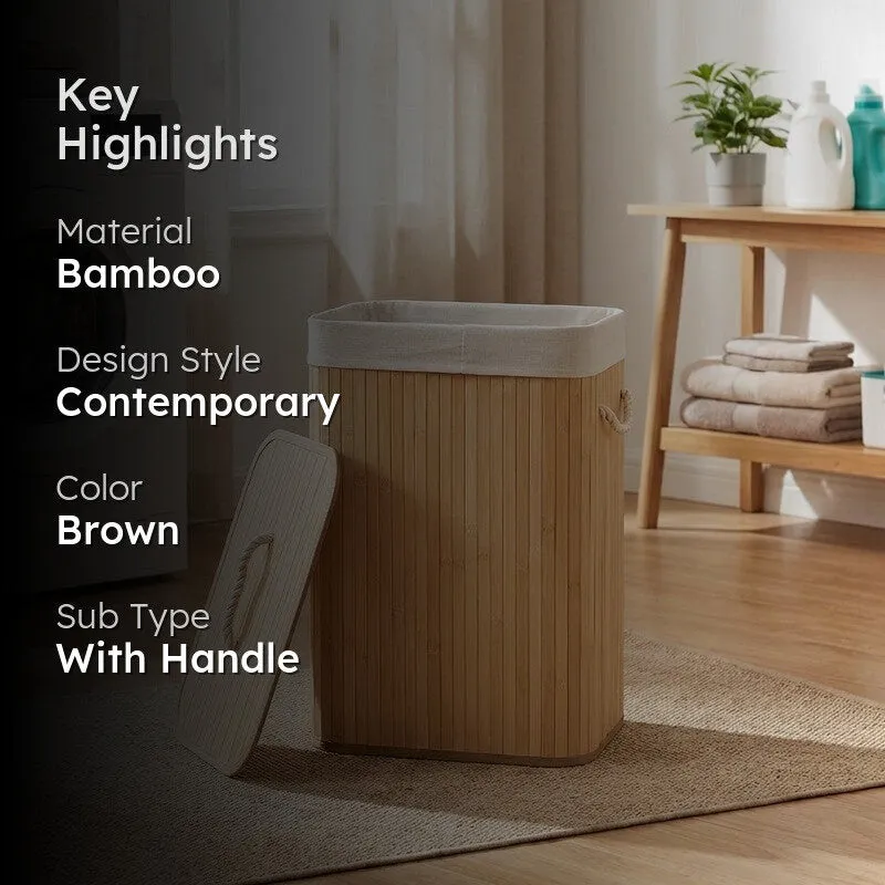 Rioware Slim Laundry Basket - Brown media 2