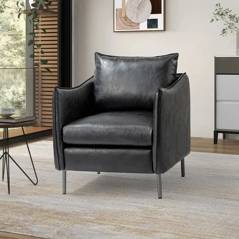 Sculpta Neem Wood Accent Chair - Black media 4