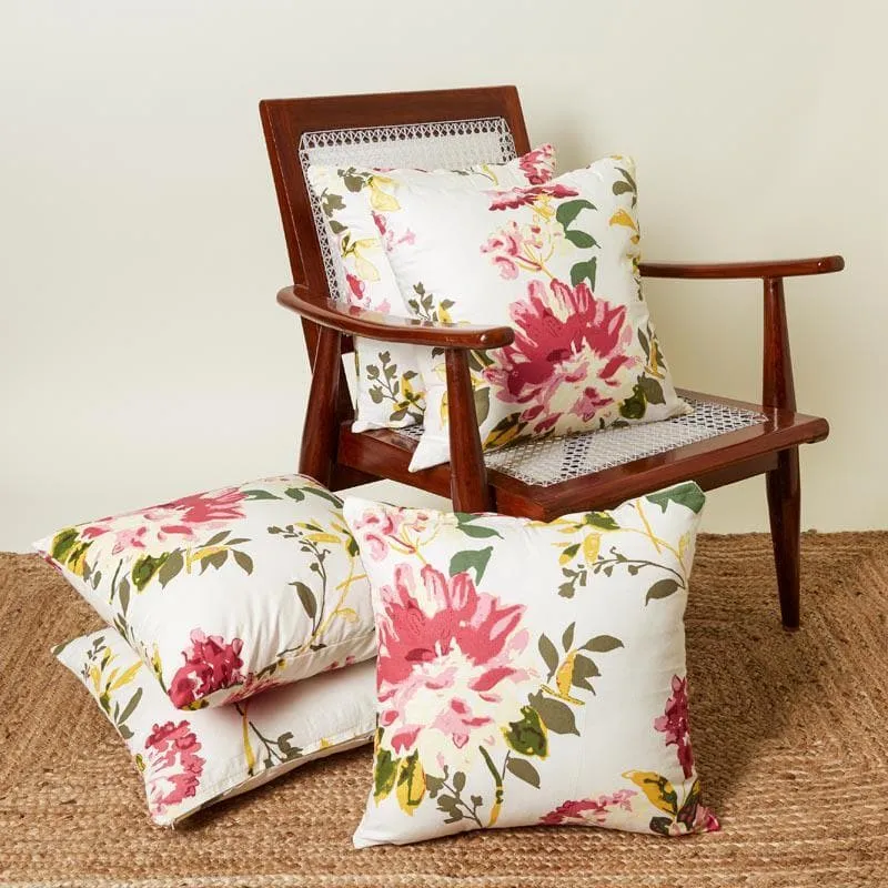 Issa Floral Cotton Cushion Cover - Set Of Five media 2