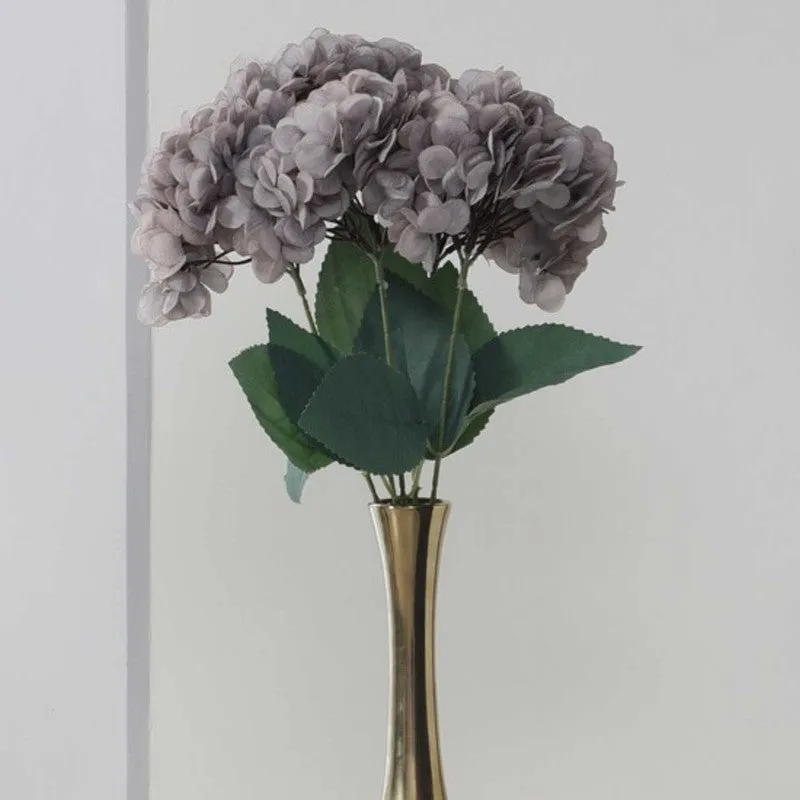 Luxury Artificial Hydrangea Flower Bunch - Grey media 3