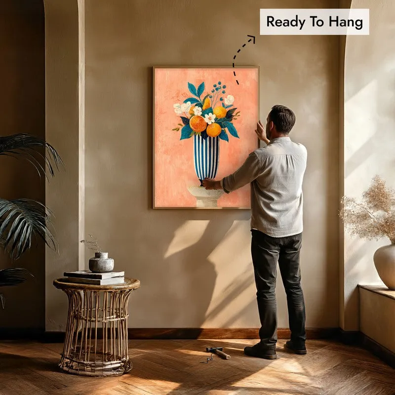 Aurelia Canvas Wall Painting With Brown Frame media 8