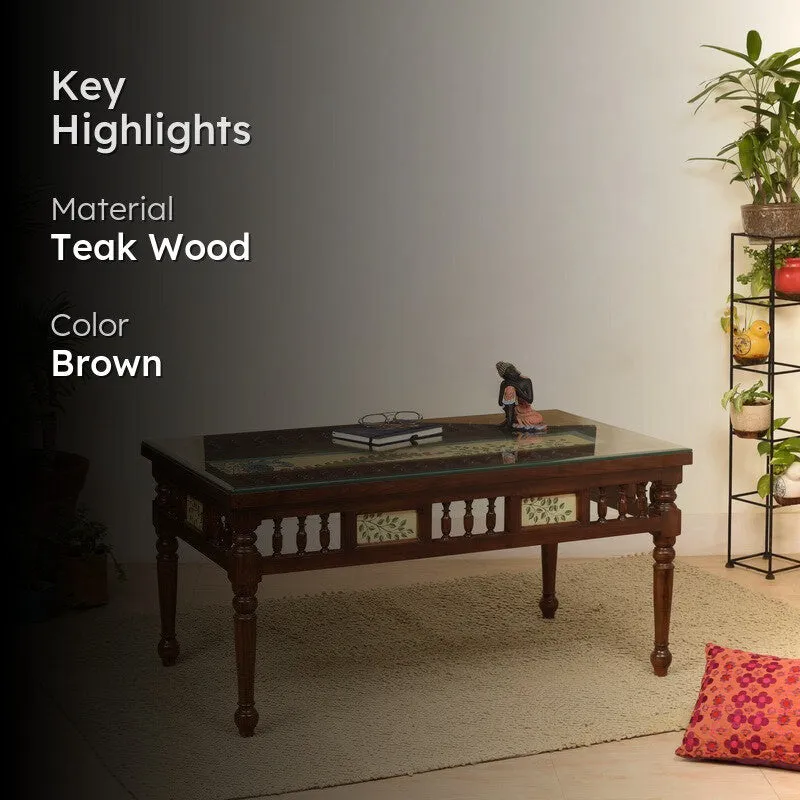 Peacock I Teak Wood Center Table media 2