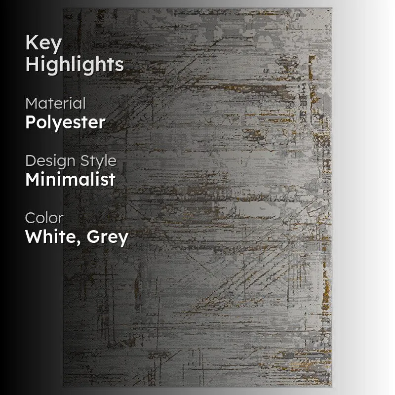 Piera Abstract Carpet - Ash & White media 2
