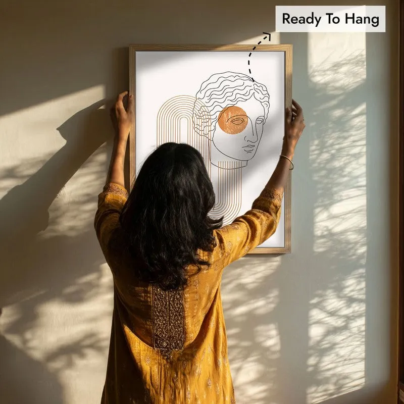 Modern Muse Canvas Wall Painting With Brown Frame media 8