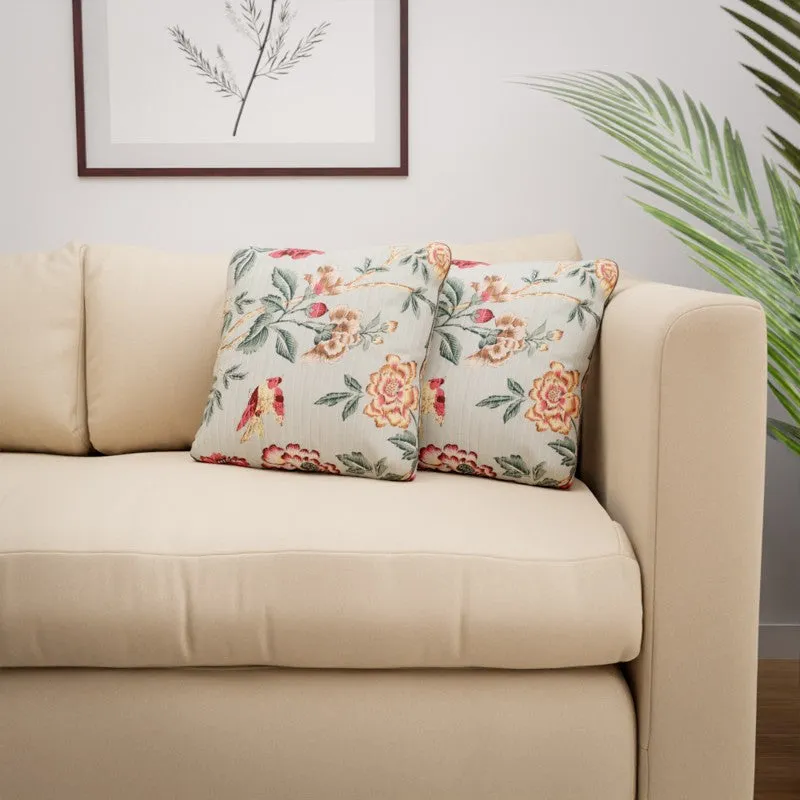 Blossom Trails Cotton Cushion Covers - Set Of Two media 1