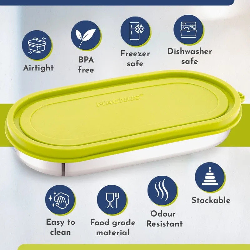 Elvra Go Lunch Box (100 mL,450 mL) - Two Piece Set media 10
