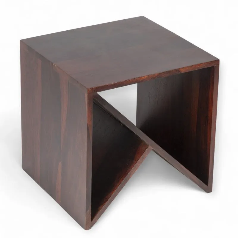 Averox Sheesham Wooden Side & Bedside Table - Deep Brown media 4