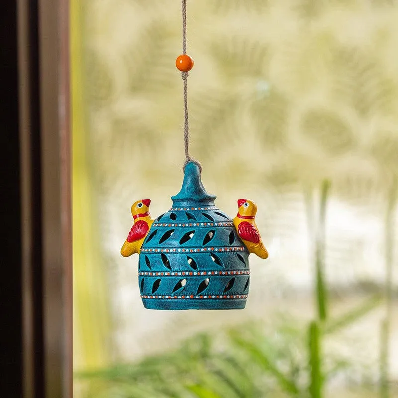 Chirp Mates Handmade Terracotta Garden Hanging media 1