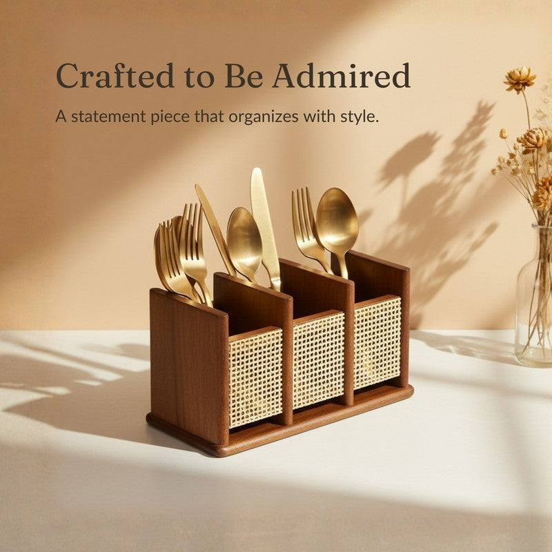Nora Wooden Cutlery Holder media 8