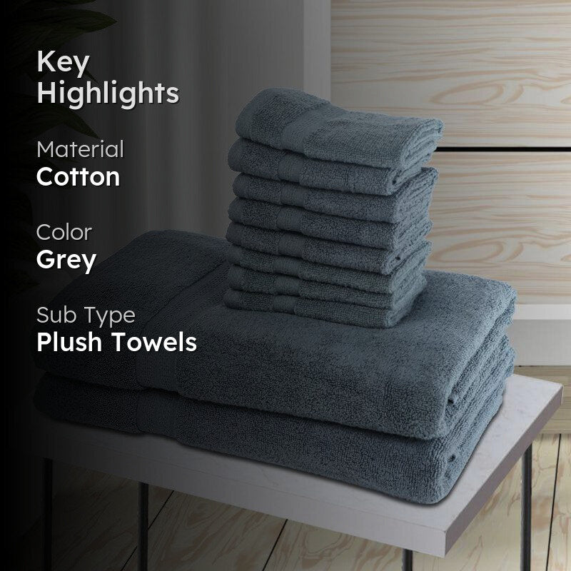 Miorah Towel Combo (Grey) - Set Of Ten media 2