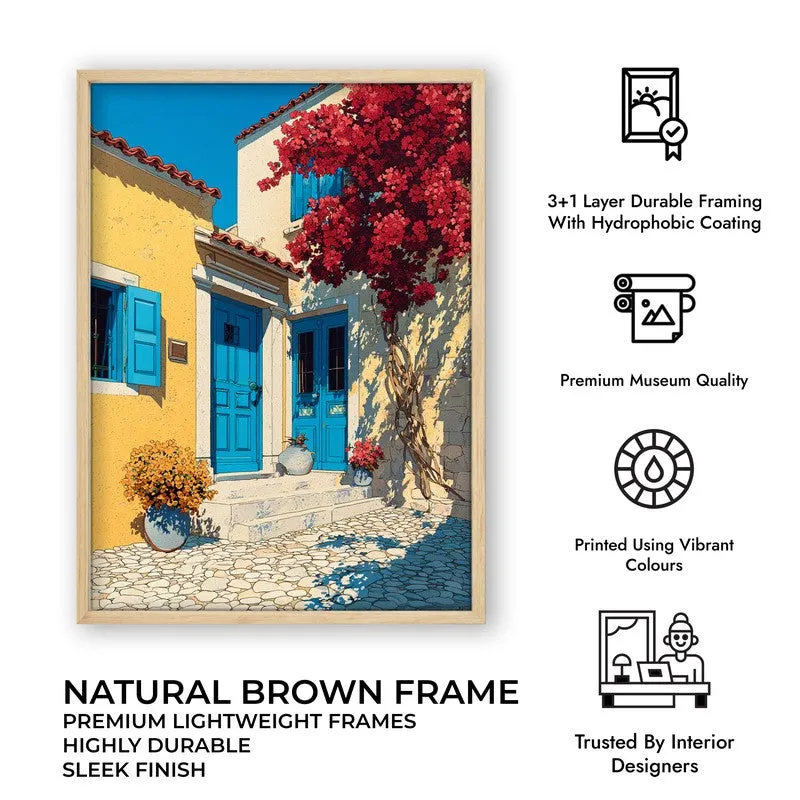 Petal shade Canvas Wall Painting - Brown Frame media 10