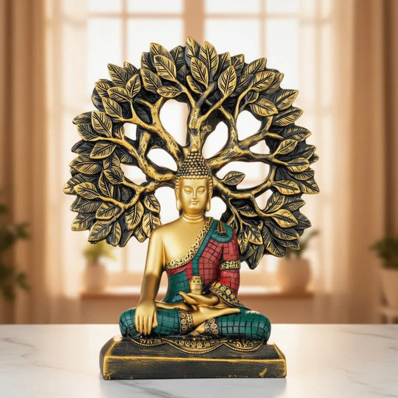 Zenroot Buddha Resin Idol - Red media 1