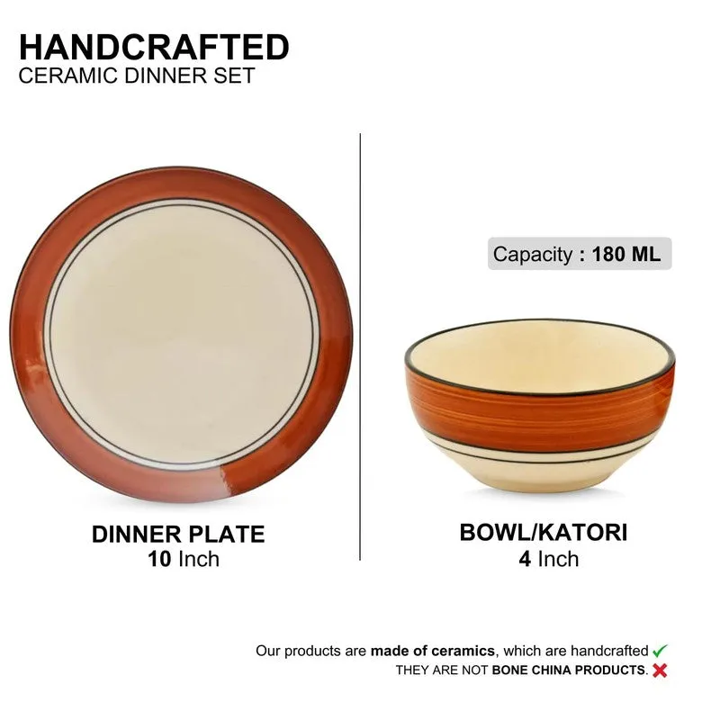 Terra Muse Viro Ceramic Dinner Set (Brown) - 8 Piece Set media 9