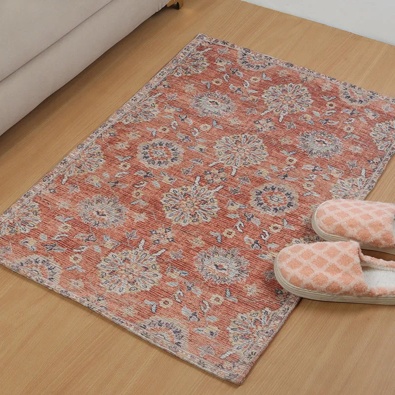 Yifara Ethnic Polyester Door Mats - Maroon media 3
