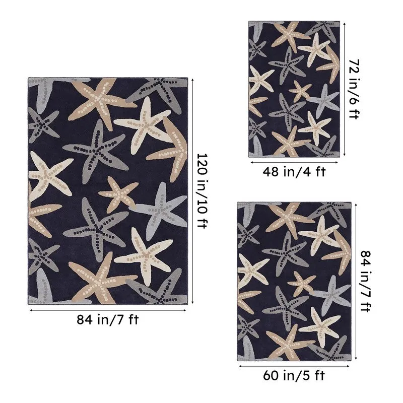 Zippy Hand Tufted Zone Kids Wool & Nylon Carpet - Navy Blue media 15