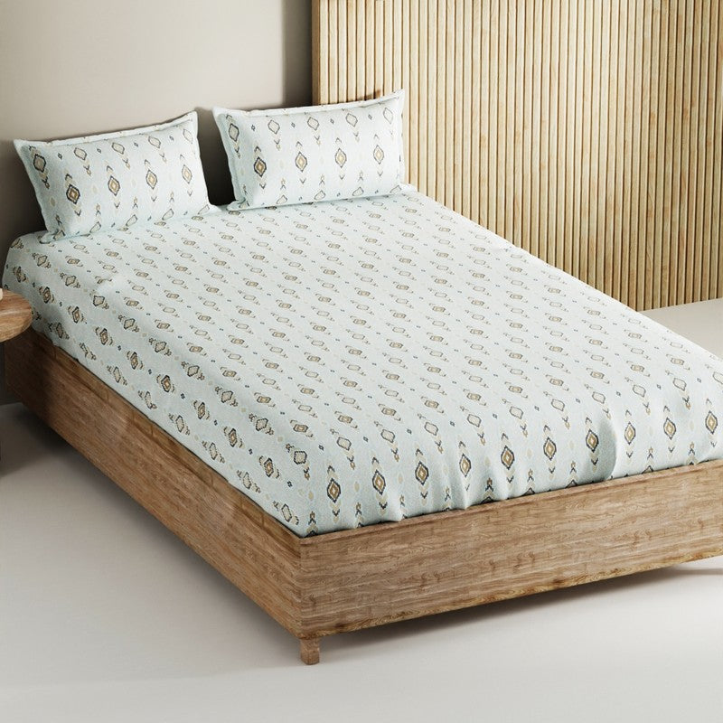 Deynor Cotton Bedsheet (Brown) - 144 TC