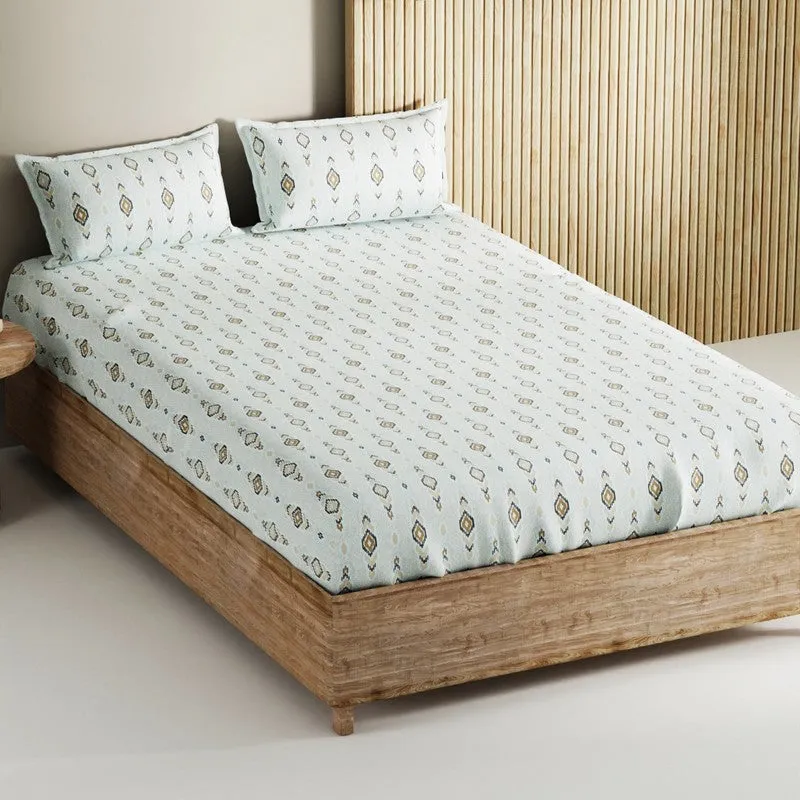 Deynor Cotton Bedsheet (Brown) - 144 TC media 1