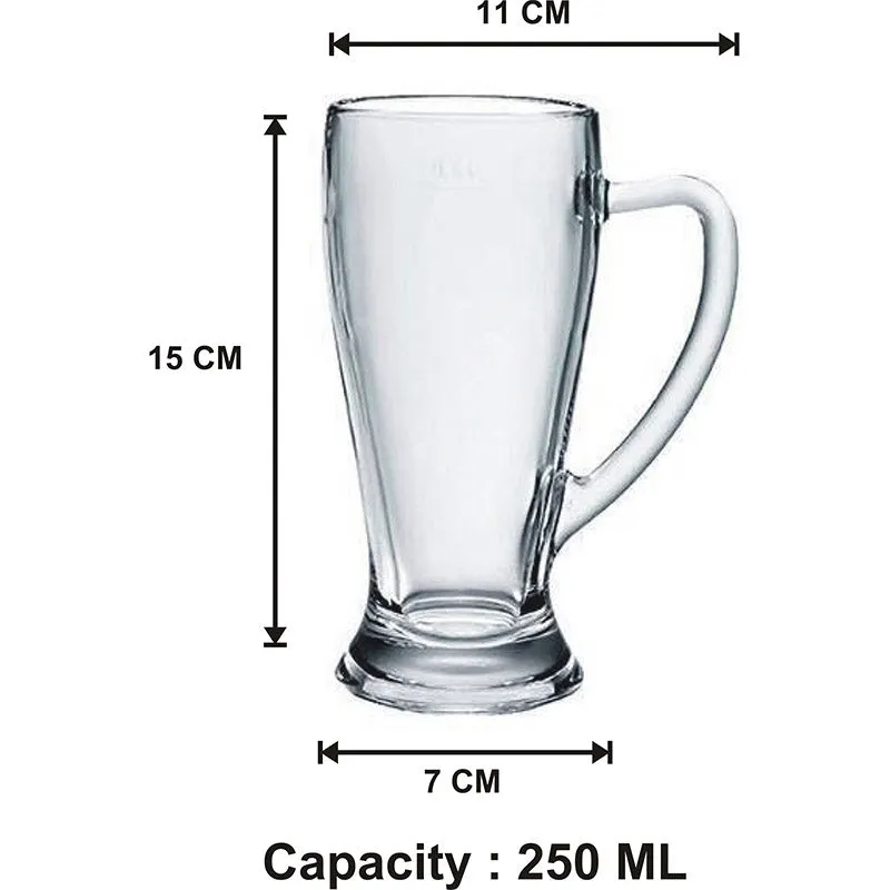 Tiera Beer Mug (250 ML) - Set Of Six media 6