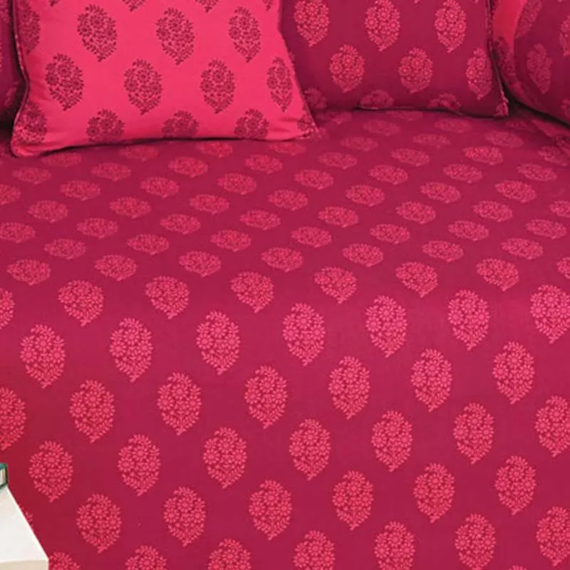 Swayam Rajastha Cotton Diwan Set (Pink) - Six Piece Set media 3