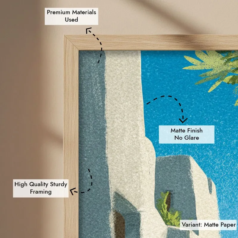 Coastal Poise Canvas Wall Painting - Brown Frame media 7
