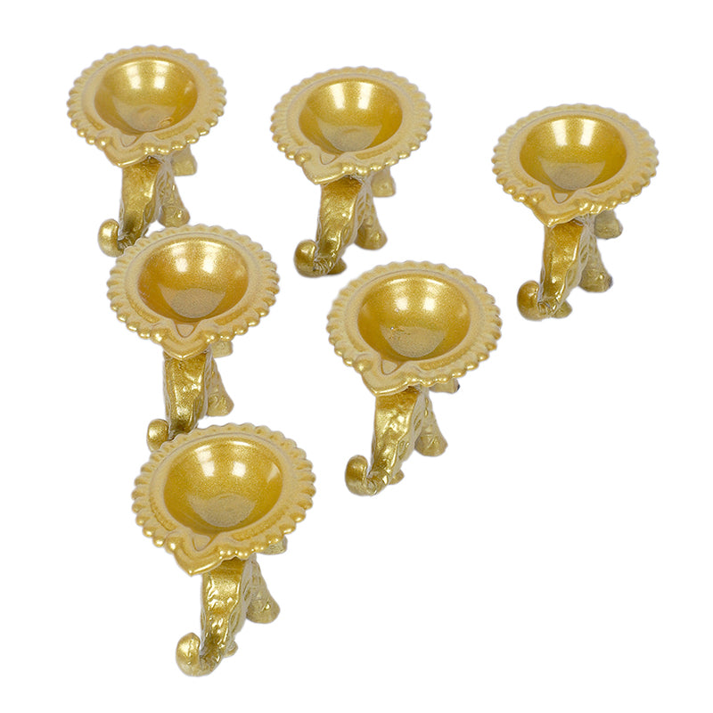 Elephant Iron Diyas - Set Of Six media 7