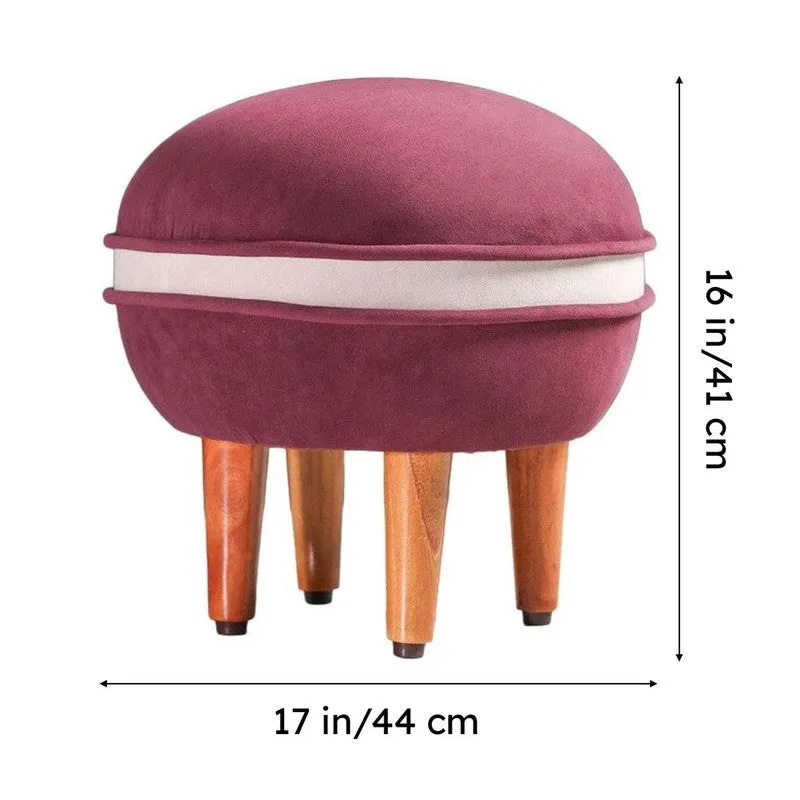 Contemporary Velvet Footrest Ottoman  Purple media 9