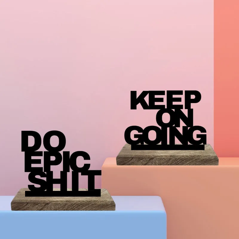 Epic Endeavors Typography Showpiece - Set Of Two media 1
