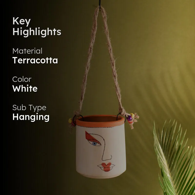 Liza Handpainted Terracotta Planter media 2