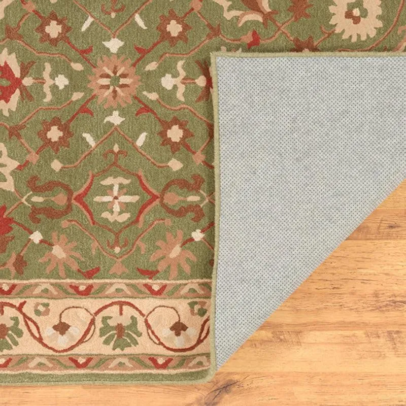 Ahriman Hand Tufted Ethnic Wool & Nylon Carpet - Green media 8