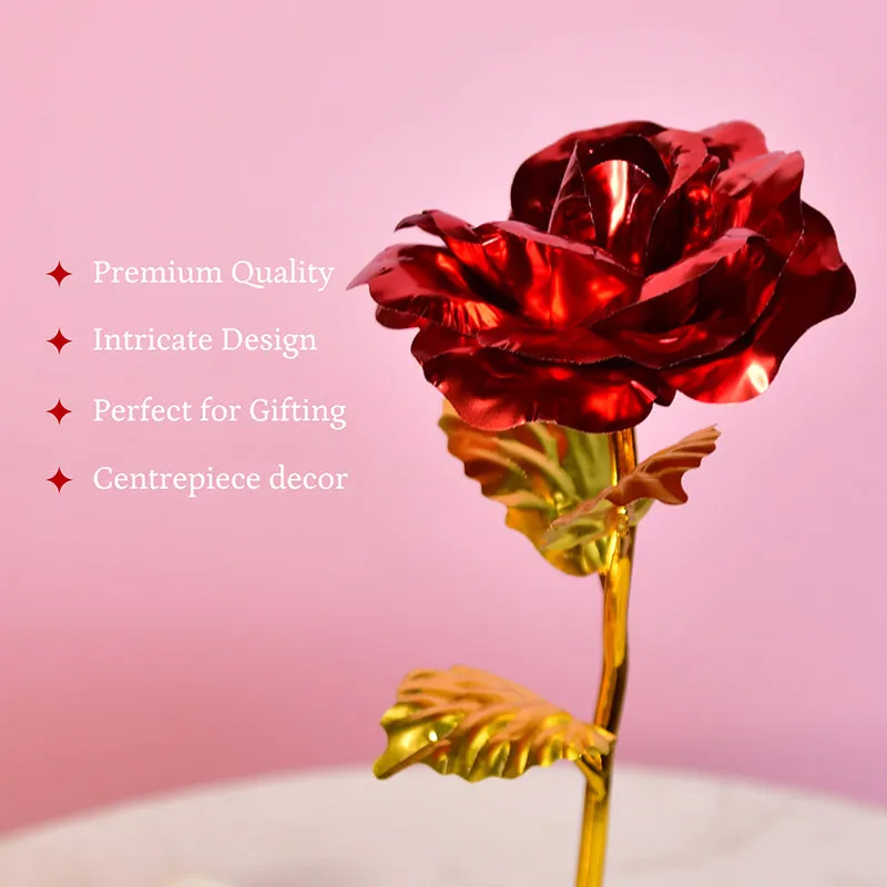 Story Of Rose Resin Showpiece - Red media 3