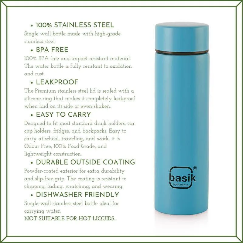 Evara Stainless Steel Bottle (Blue) - 330 mL media 5