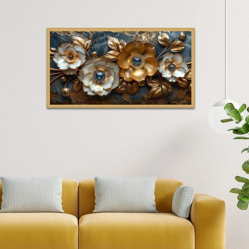 Kismet Metallica Flora Canvas Wall Painting media 1