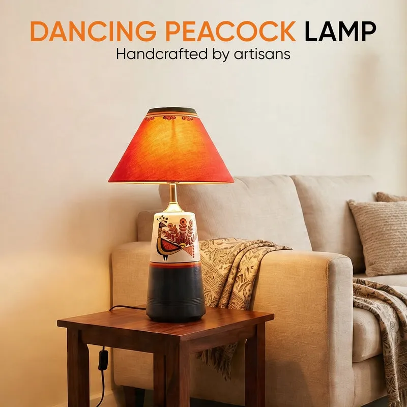 Indradatta Terracotta Table Lamp - Multicolor media 11