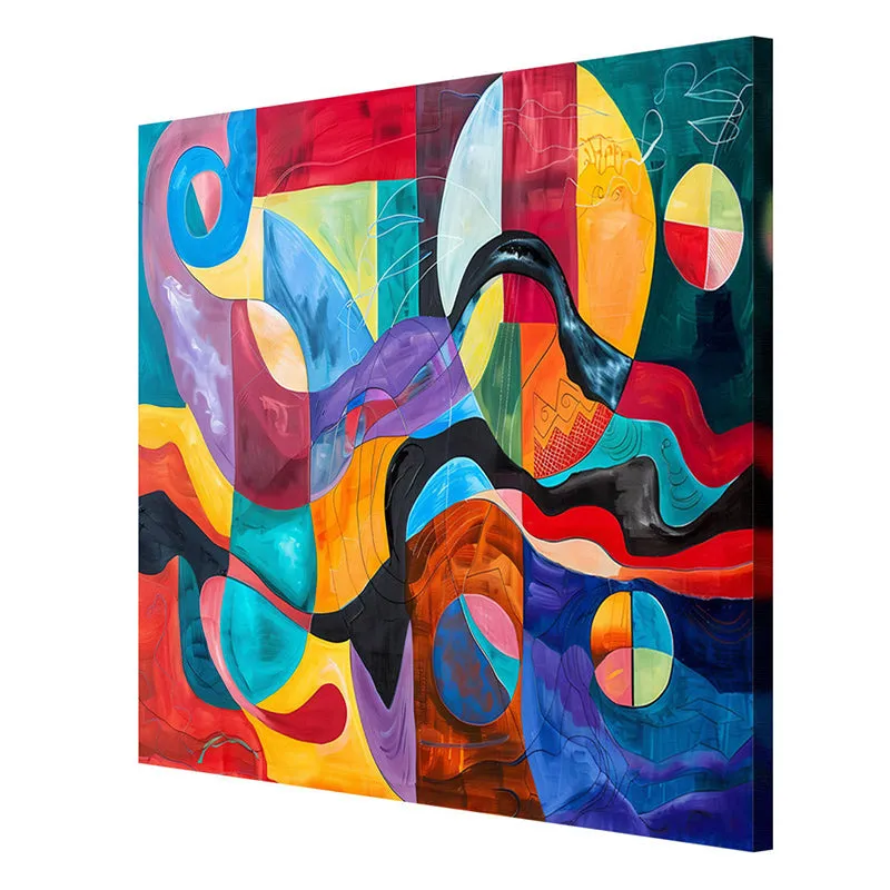 Colored Geometric Angles Wall Painting media 6