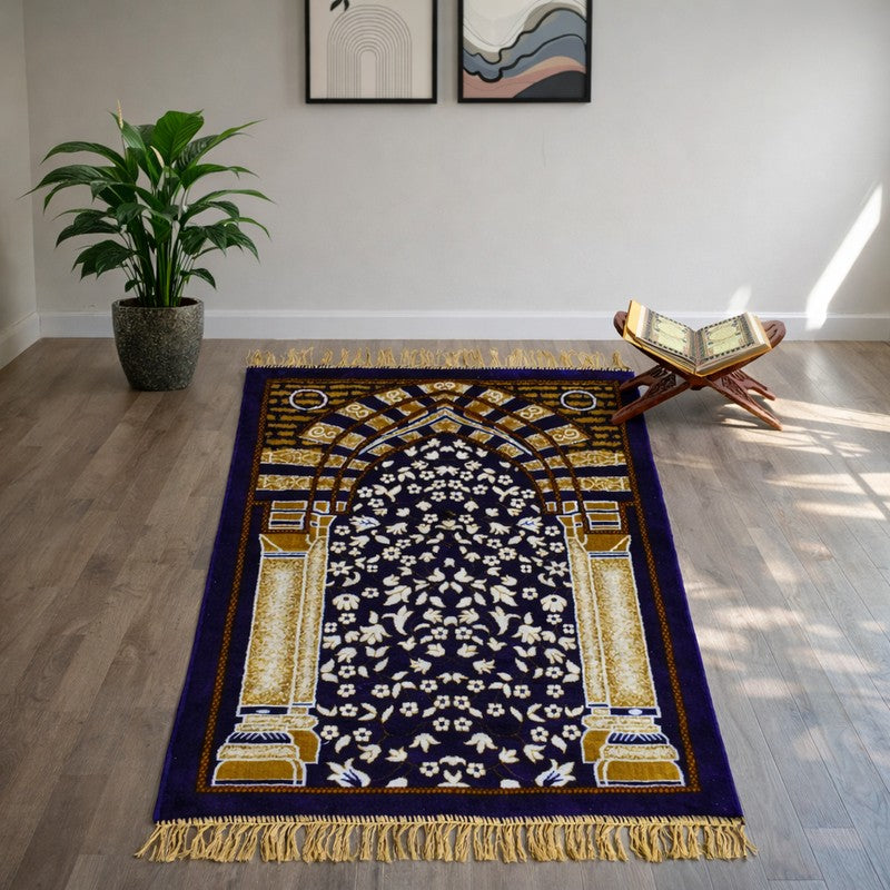Classic Noor Velvet Pyaer Mat - Black,Brown