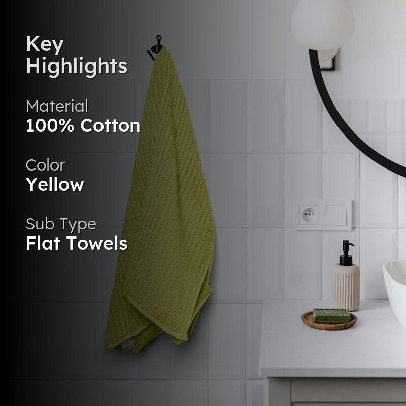 Micro Cotton LuxeDry Striped Bath Towel - Yellow image 2