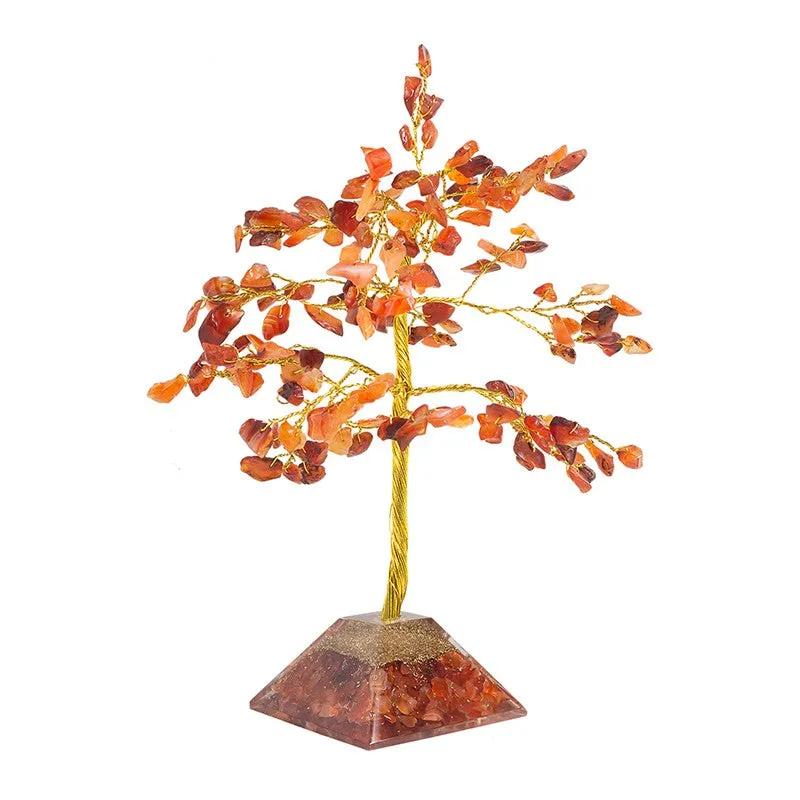 Agate Wish Tree Showpiece - Orange media 6