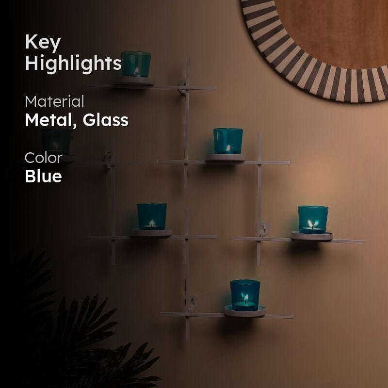 Terra Luminaire Votive Trio (Teal) - Set Of Two media 2