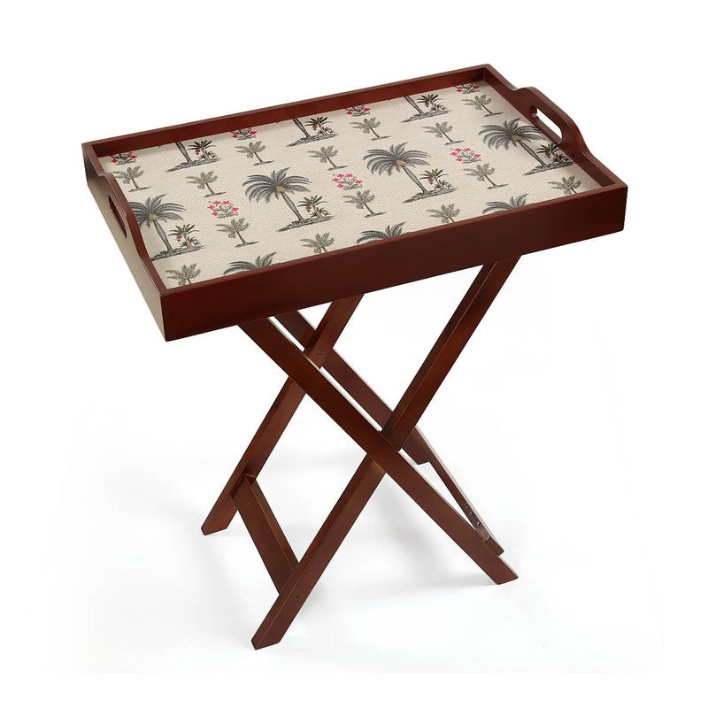 India Circus Palmtree Multicolor Rectangle Teakwood Side & Bedside Table media 4